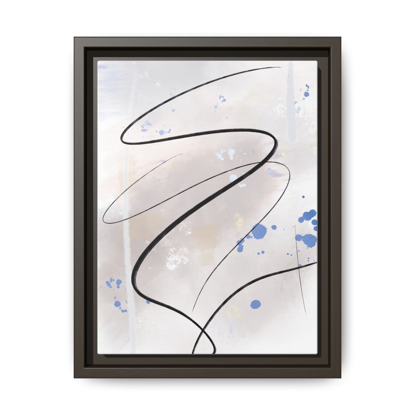 Framed Abstract Canvas Art - Modern Multi-Color Wall Decor