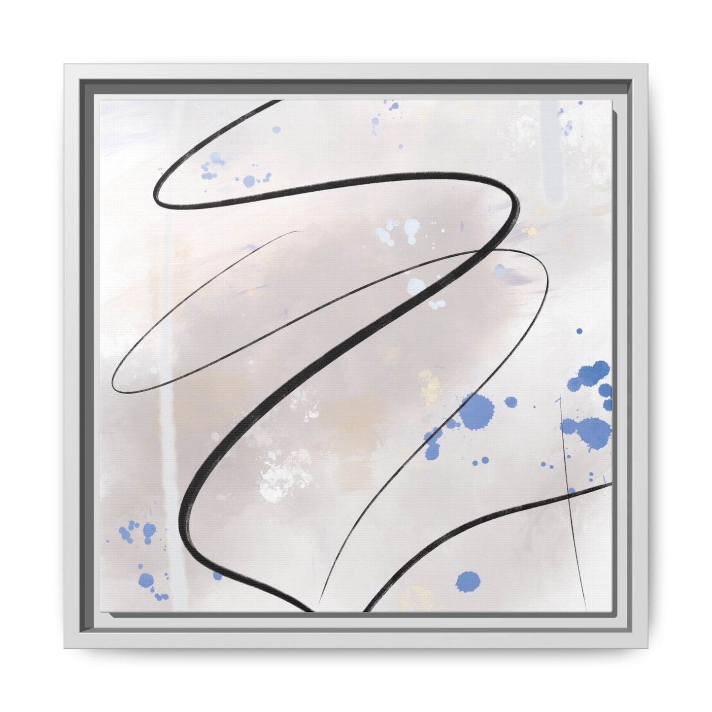 Framed Abstract Canvas Art - Modern Multi-Color Wall Decor