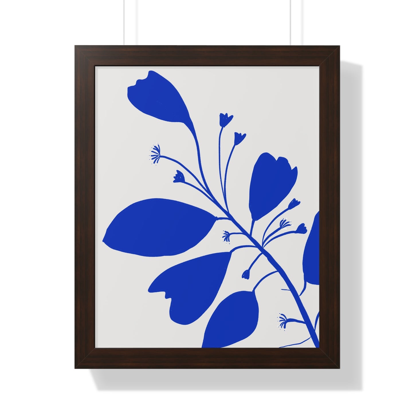Blue Botanical Framed Poster