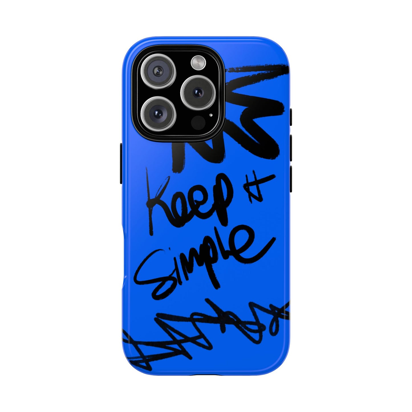 Stylish Phone Case - Keep It Simple Blue Design