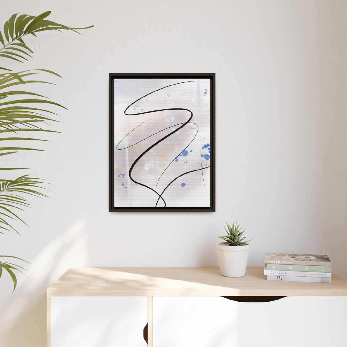 Framed Abstract Canvas Art - Modern Multi-Color Wall Decor