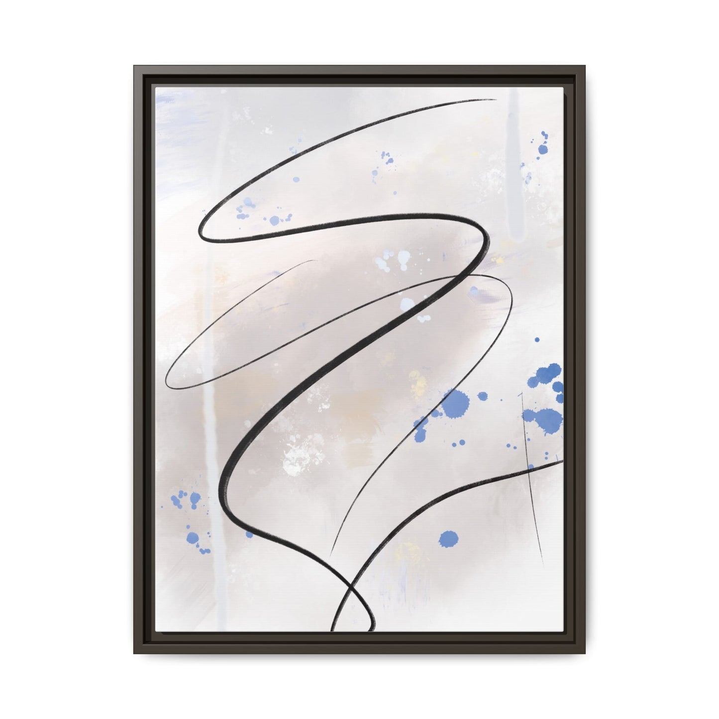 Framed Abstract Canvas Art - Modern Multi-Color Wall Decor