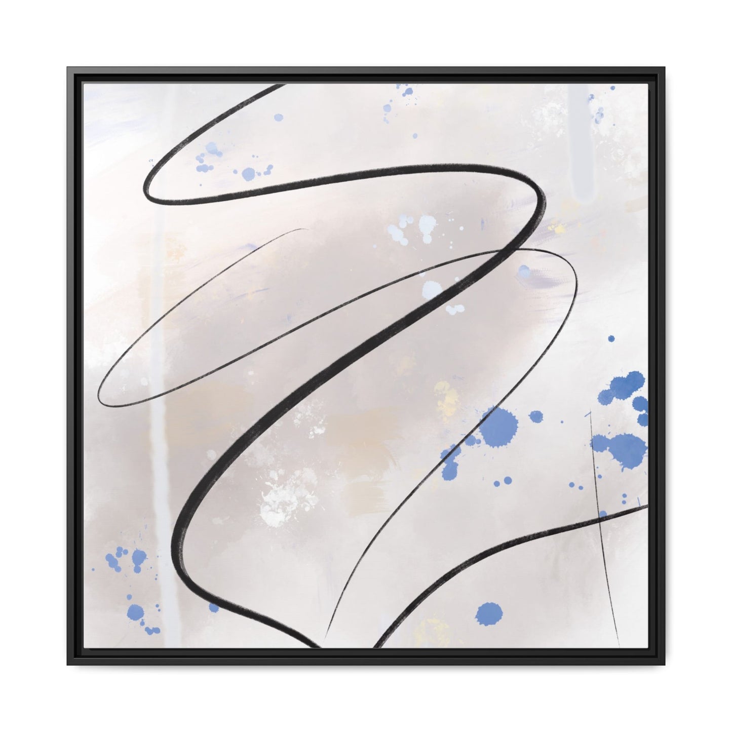 Framed Abstract Canvas Art - Modern Multi-Color Wall Decor