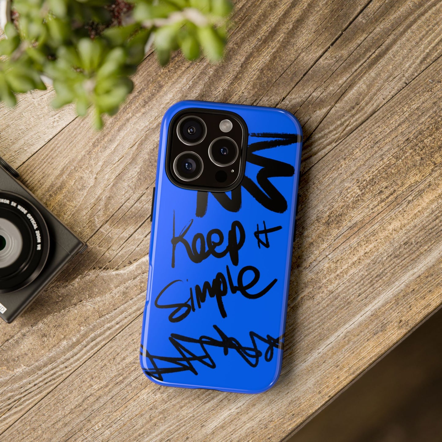 Stylish Phone Case - Keep It Simple Blue Design