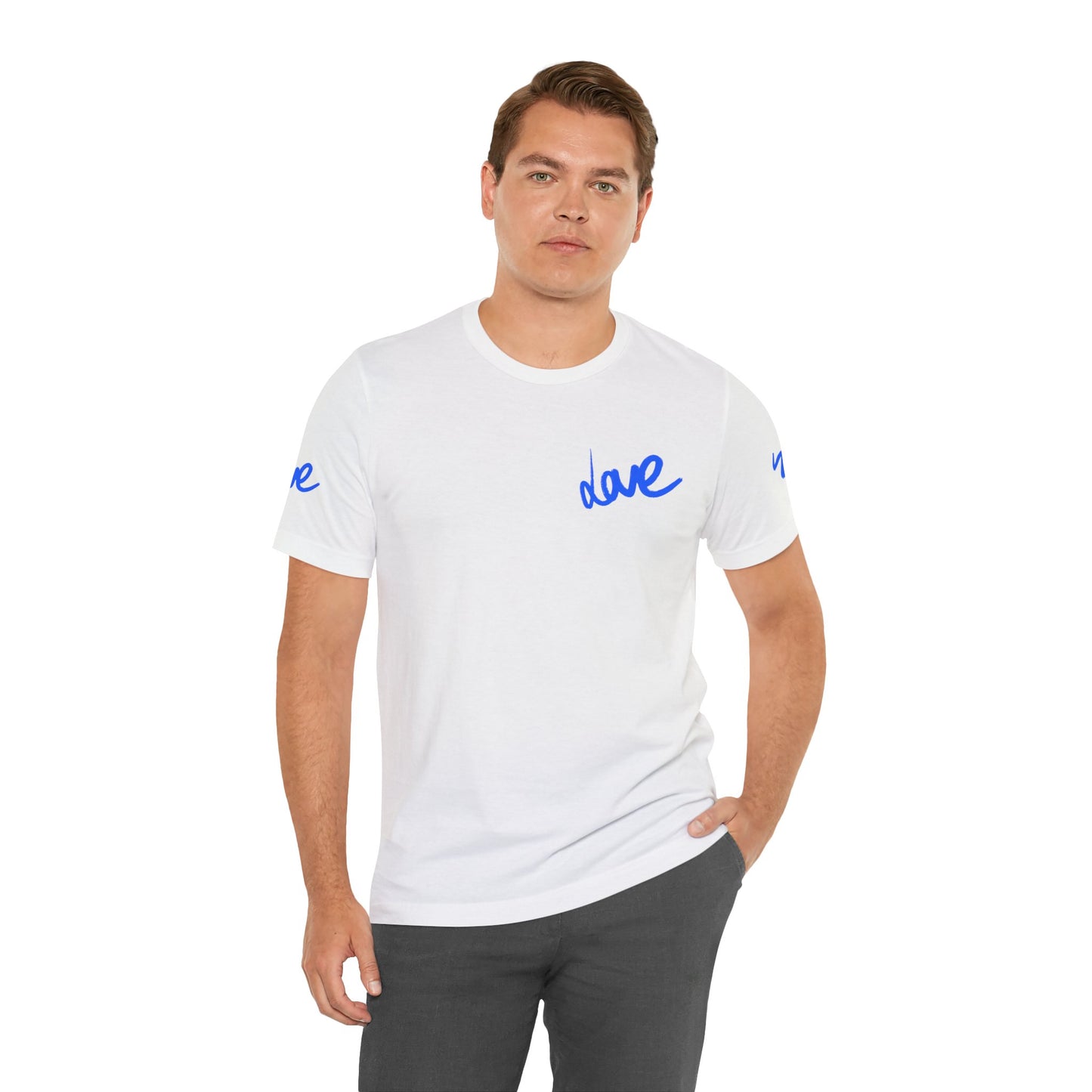Casual Unisex Tee - Stylish 'dave' Graphic Short Sleeve Shirt