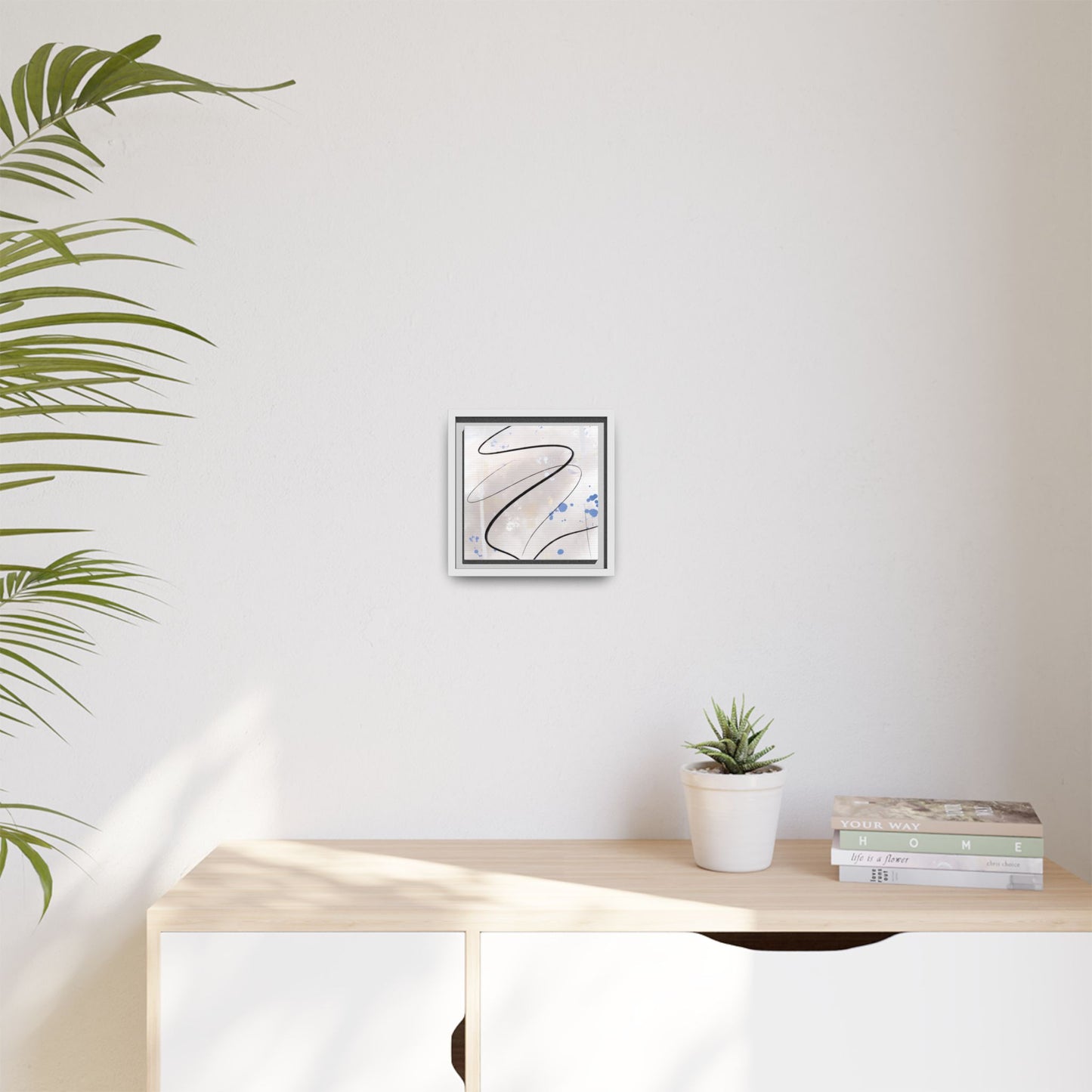 Framed Abstract Canvas Art - Modern Multi-Color Wall Decor