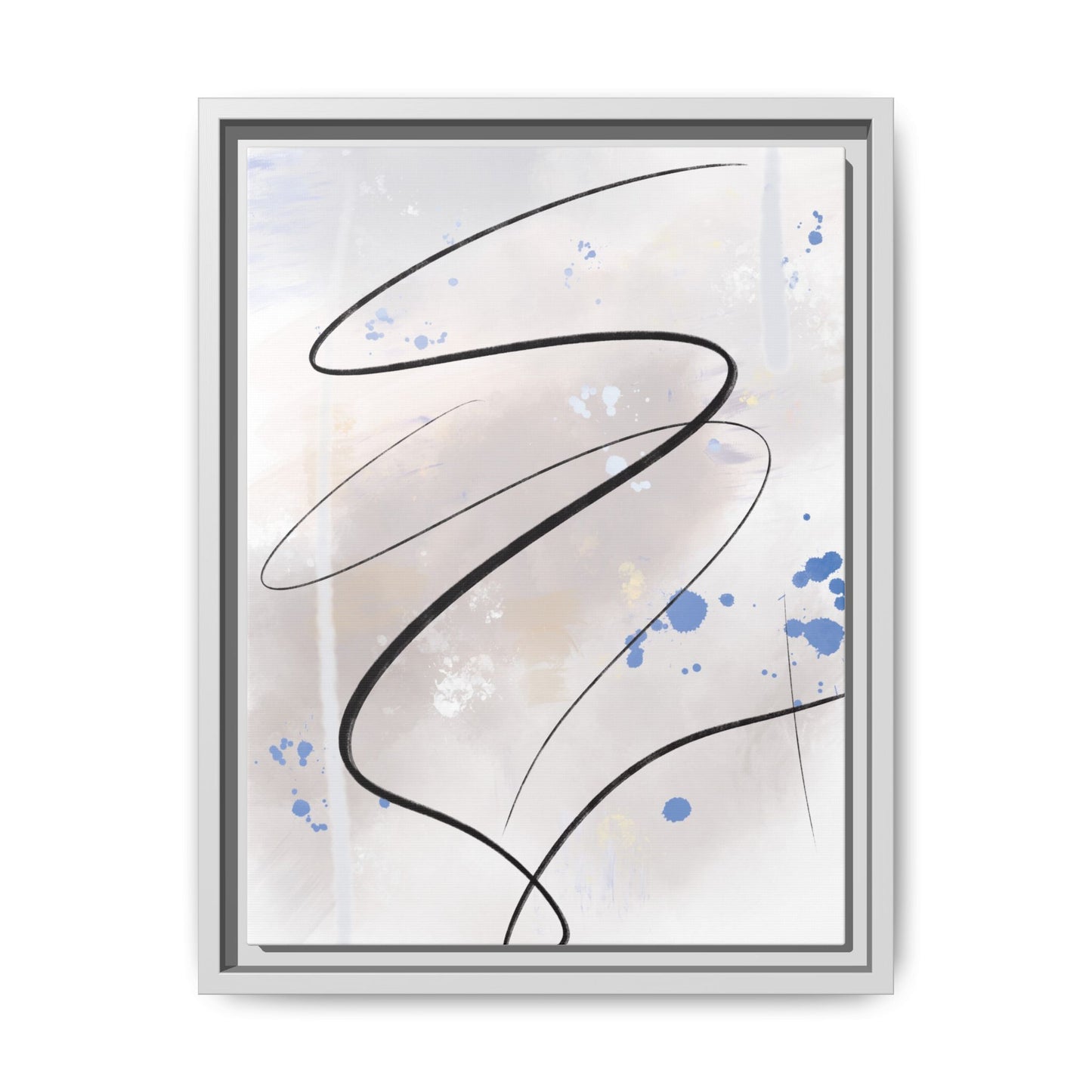 Framed Abstract Canvas Art - Modern Multi-Color Wall Decor