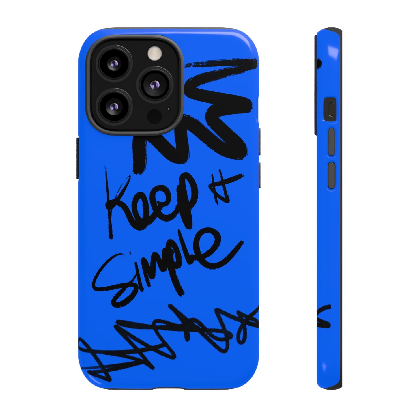 Stylish Phone Case - Keep It Simple Blue Design