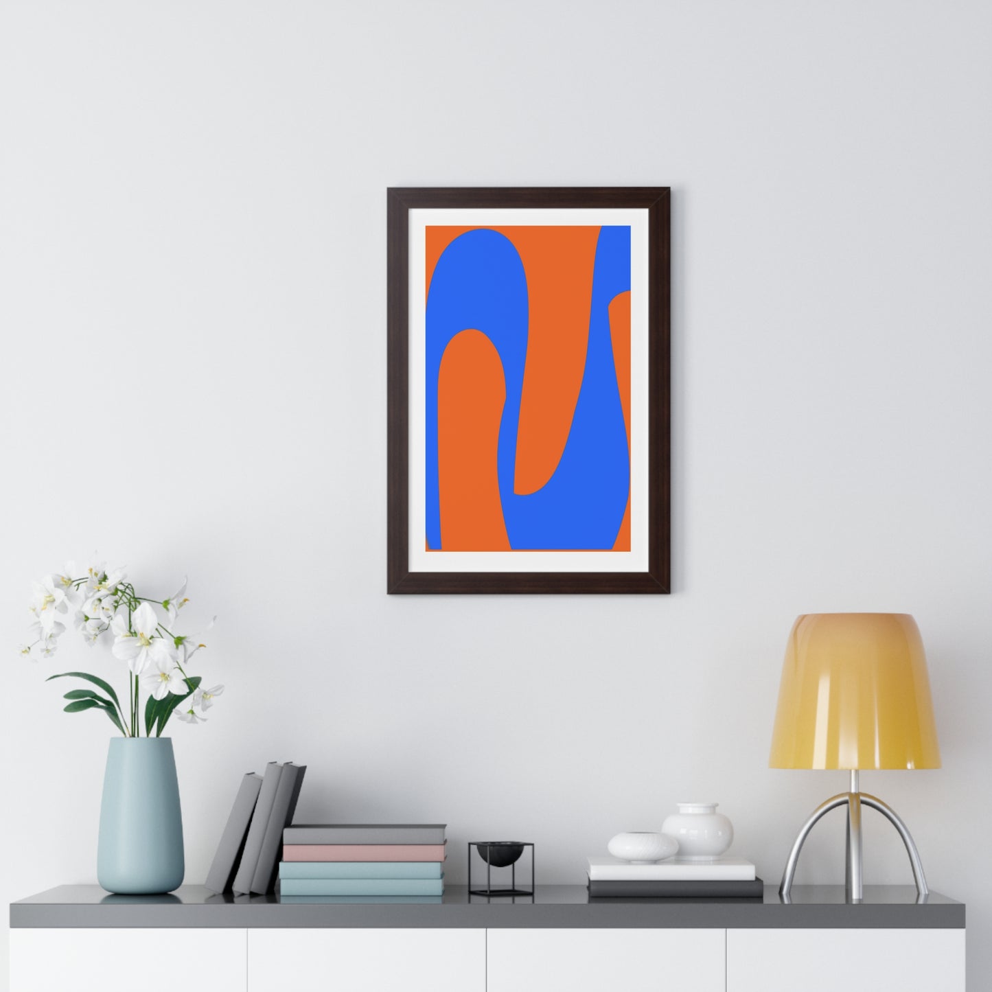 Orange and Blue Poster