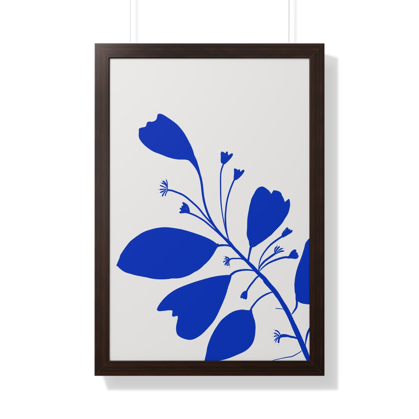 Blue Botanical Framed Poster