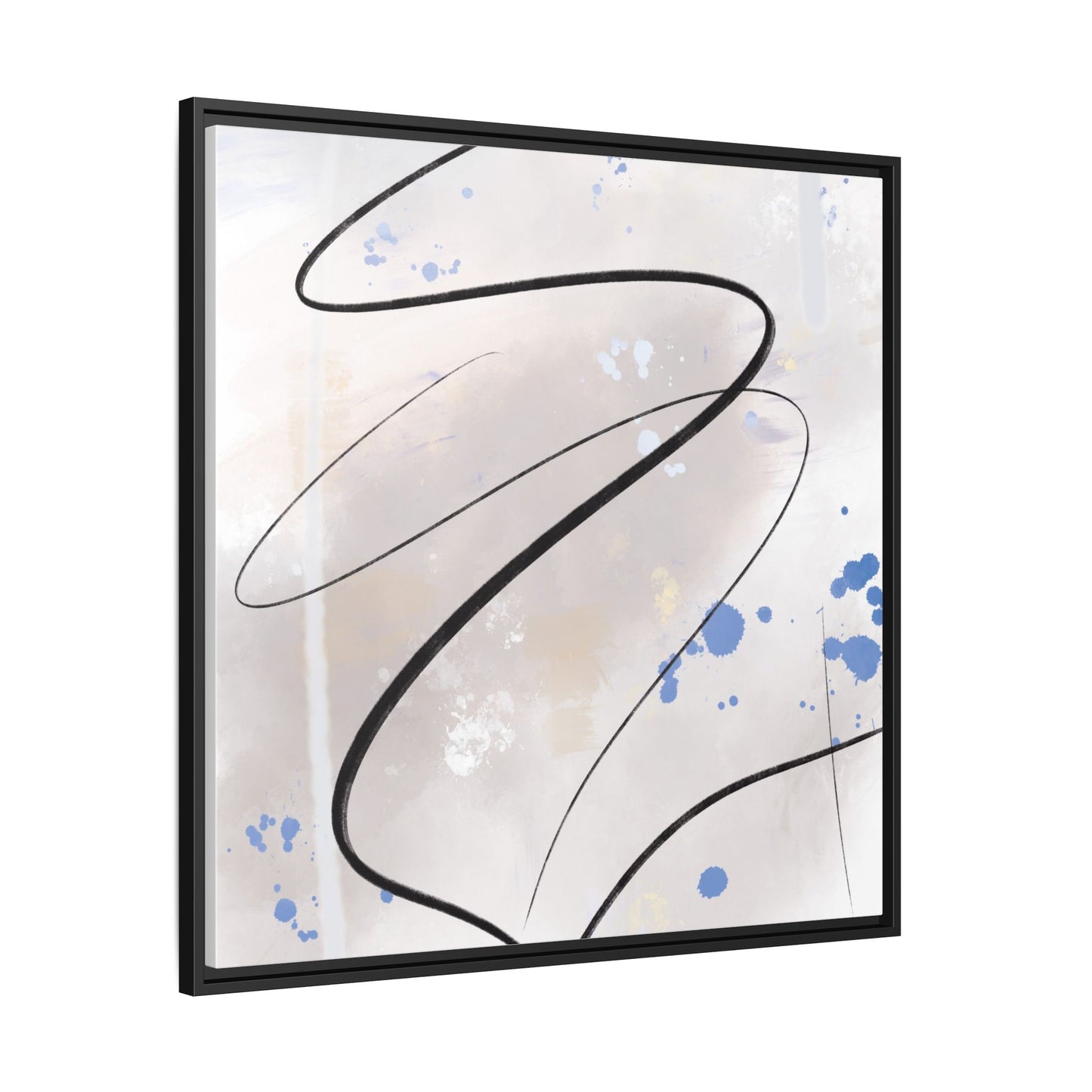 Framed Abstract Canvas Art - Modern Multi-Color Wall Decor