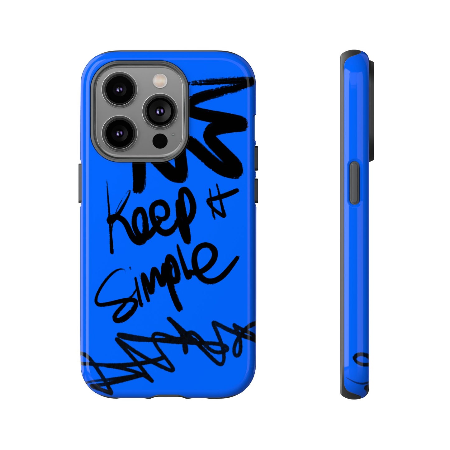 Stylish Phone Case - Keep It Simple Blue Design