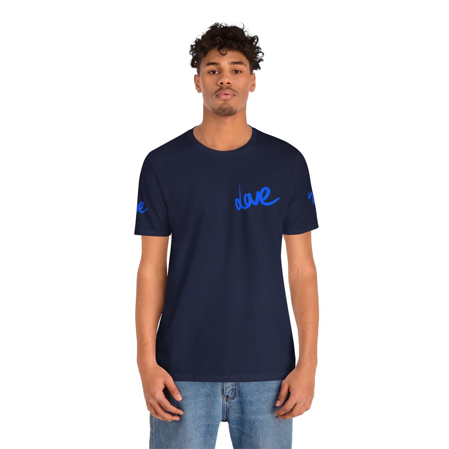 Casual Unisex Tee - Stylish 'dave' Graphic Short Sleeve Shirt