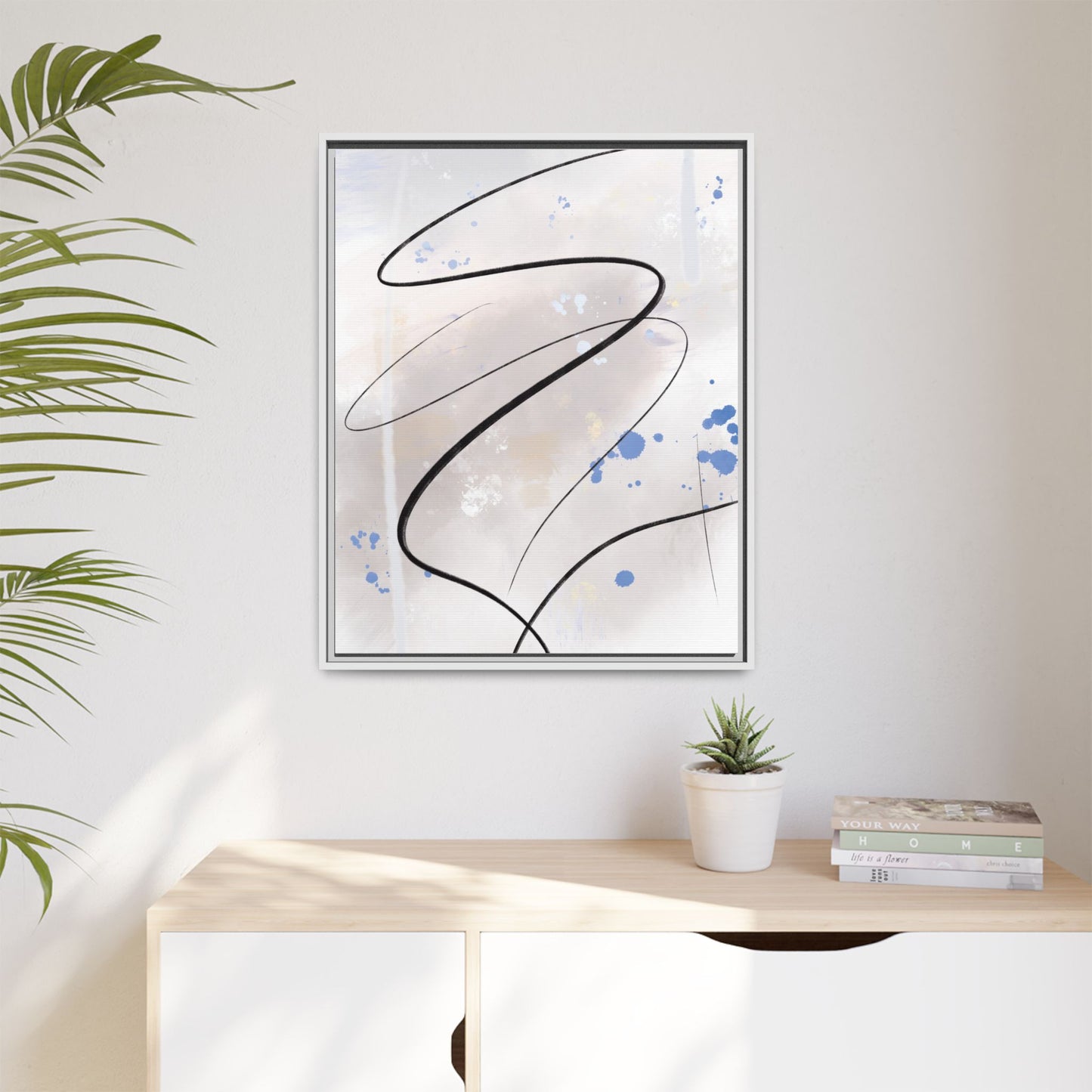 Framed Abstract Canvas Art - Modern Multi-Color Wall Decor
