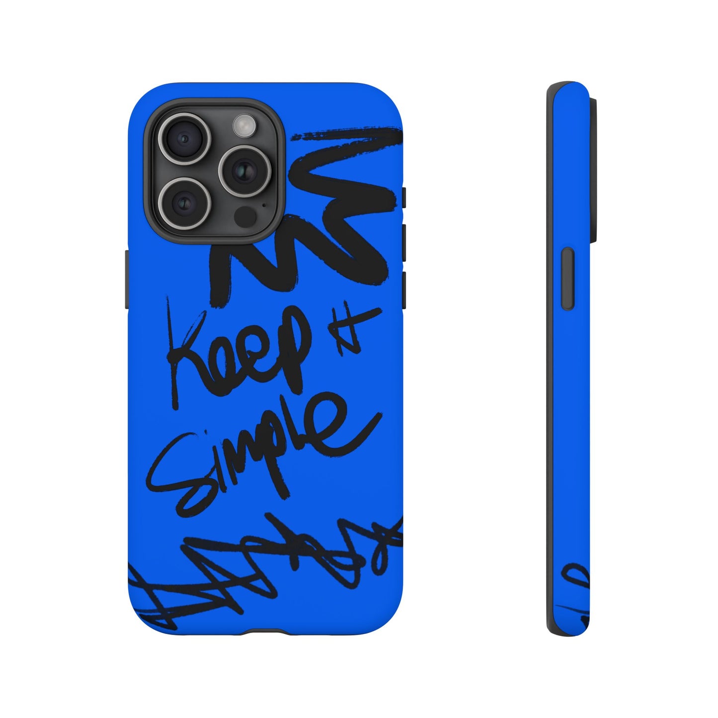 Stylish Phone Case - Keep It Simple Blue Design