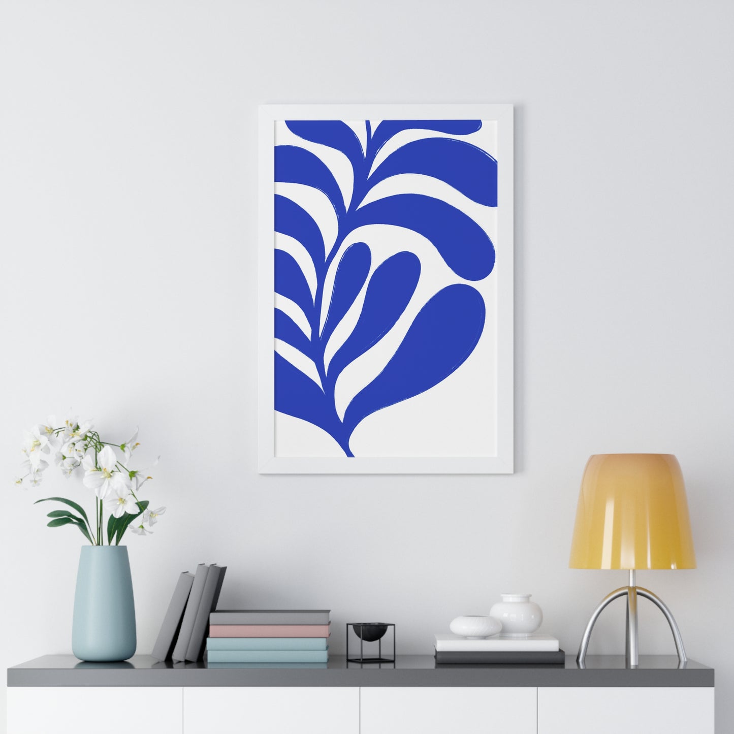 Botanical Blue Art Framed Poster