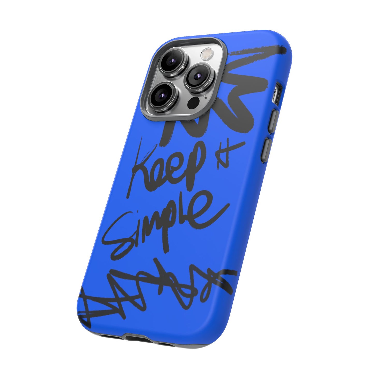 Stylish Phone Case - Keep It Simple Blue Design
