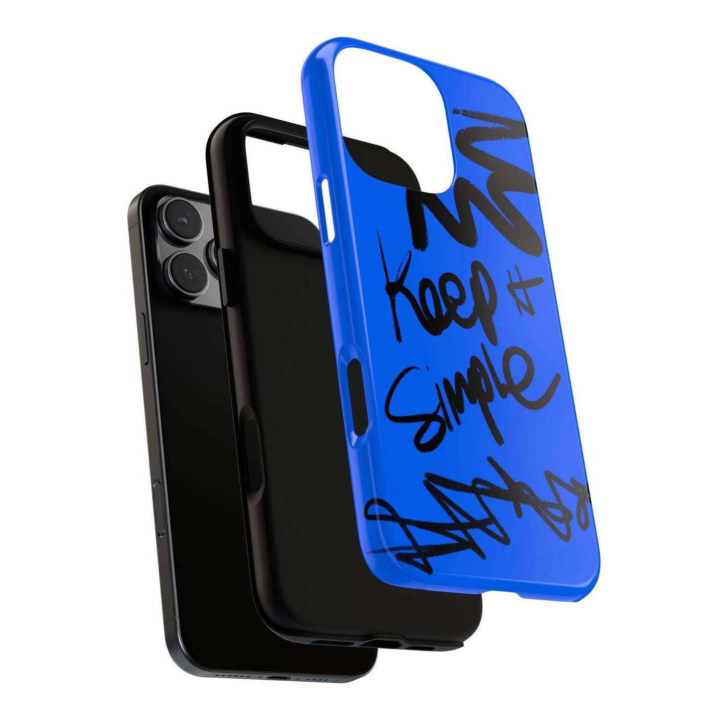 Stylish Phone Case - Keep It Simple Blue Design