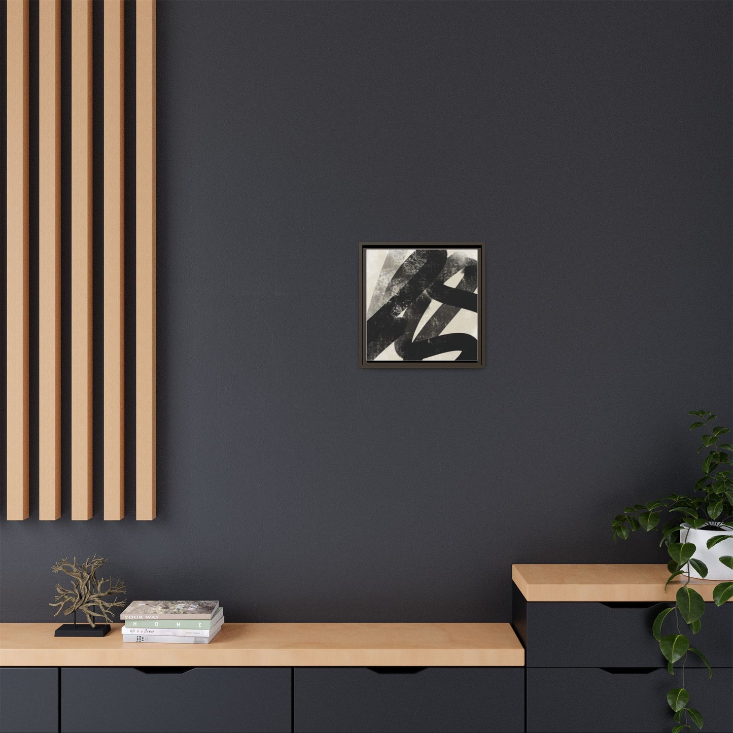 Modern Abstract Framed Canvas Art - Multi-Color Decorative Wall Decor