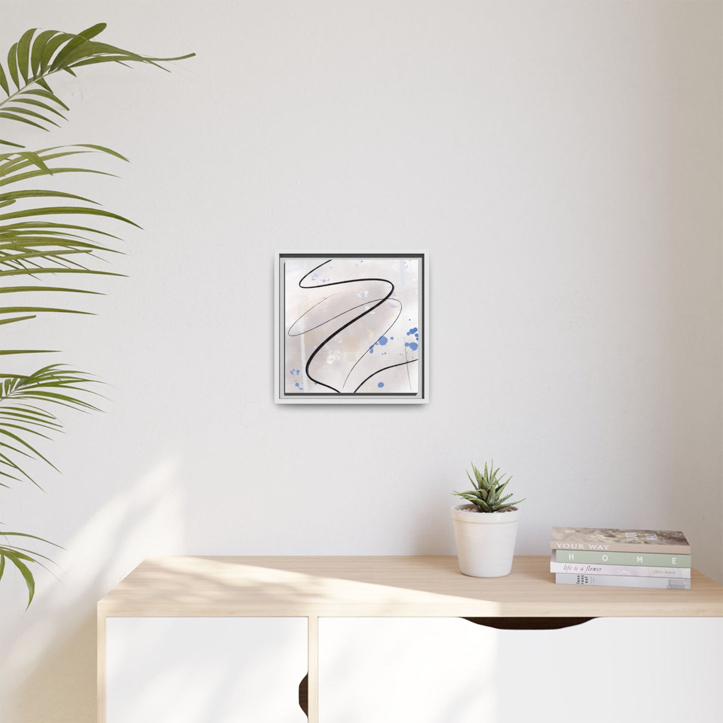Framed Abstract Canvas Art - Modern Multi-Color Wall Decor