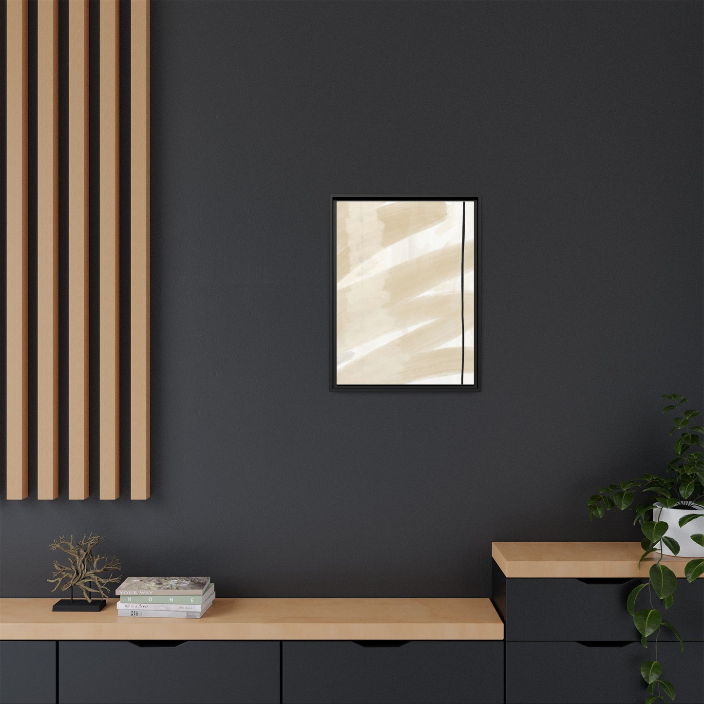 Modern Abstract Framed Canvas Art - Multi-color Wall Decor
