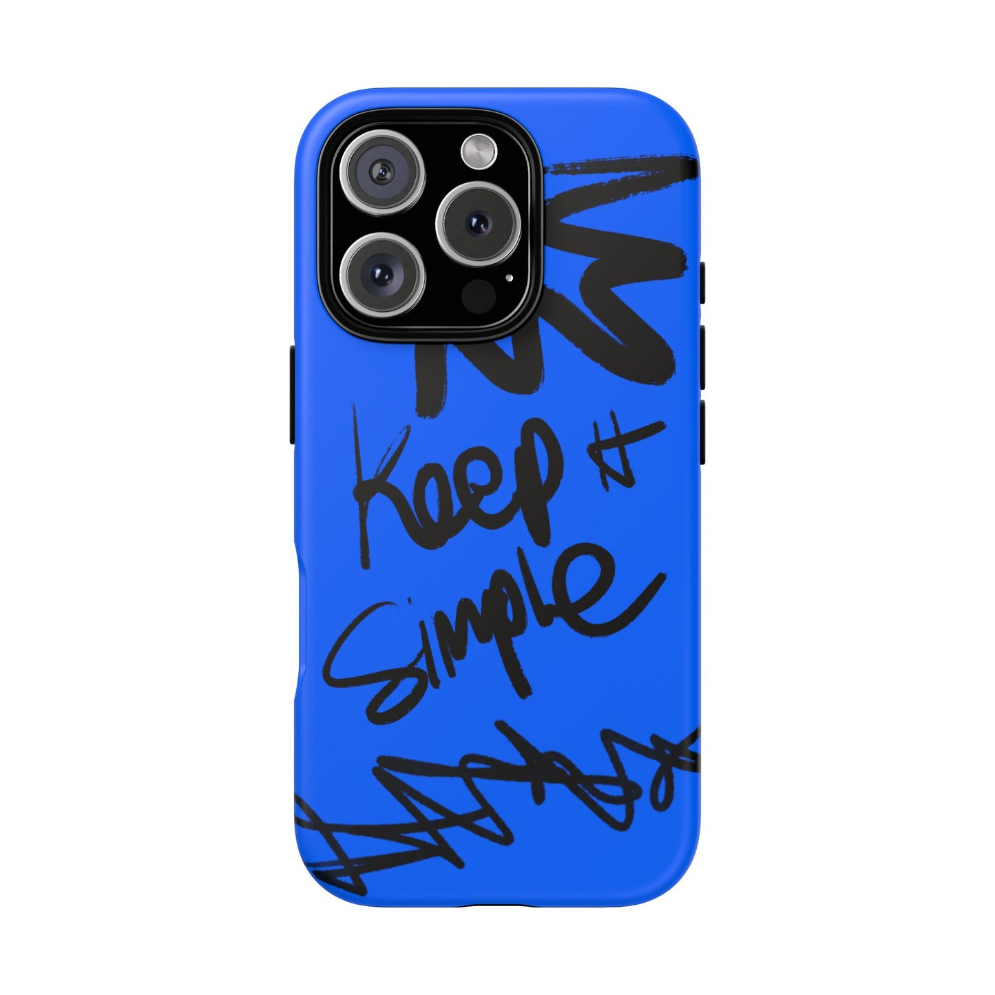 Stylish Phone Case - Keep It Simple Blue Design