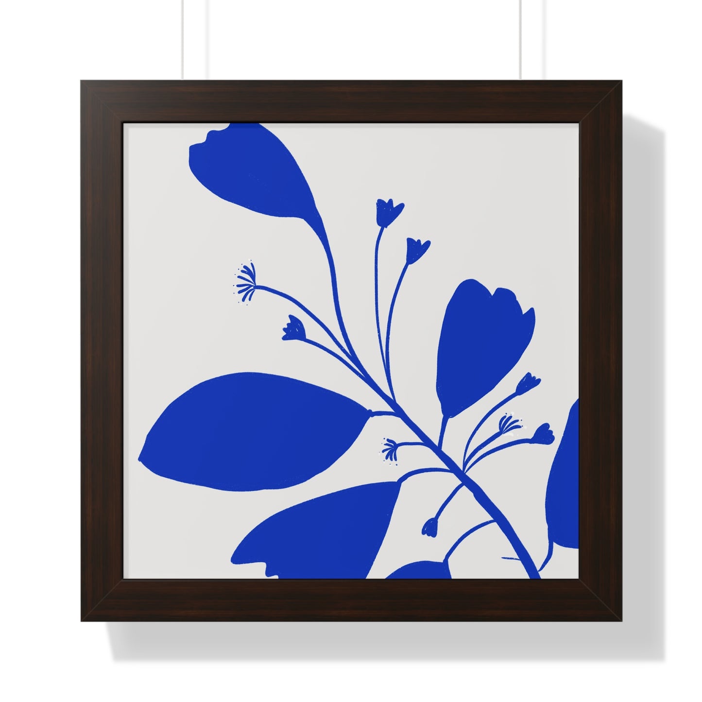 Blue Botanical Framed Poster