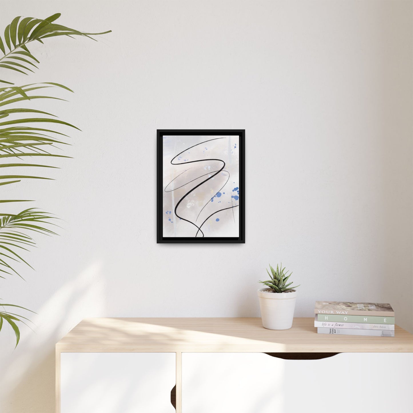 Framed Abstract Canvas Art - Modern Multi-Color Wall Decor