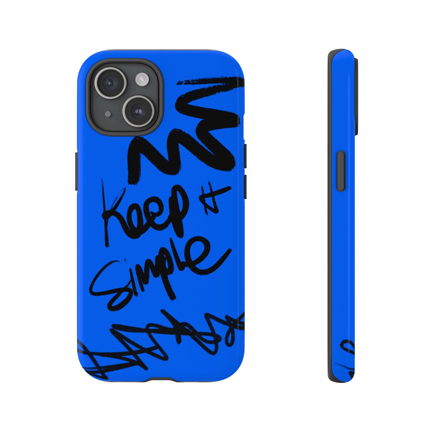 Stylish Phone Case - Keep It Simple Blue Design