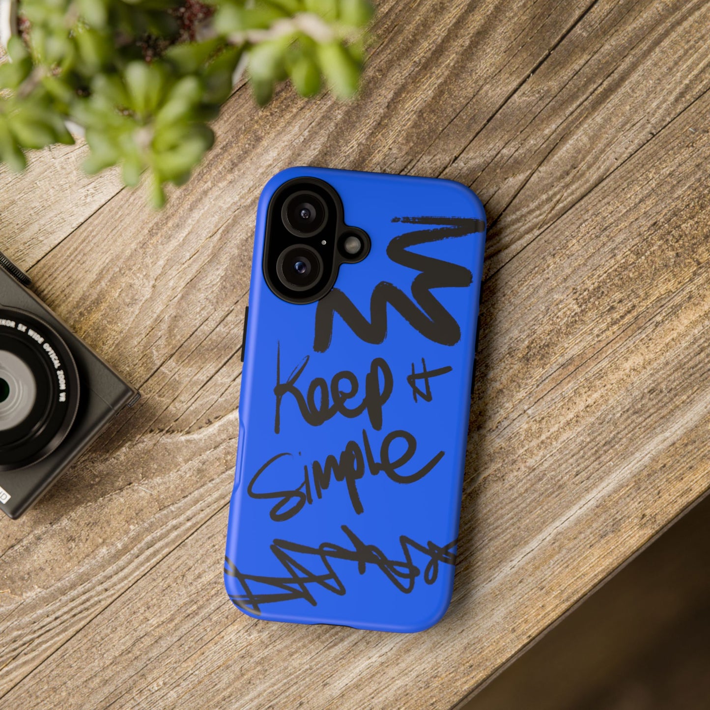Stylish Phone Case - Keep It Simple Blue Design