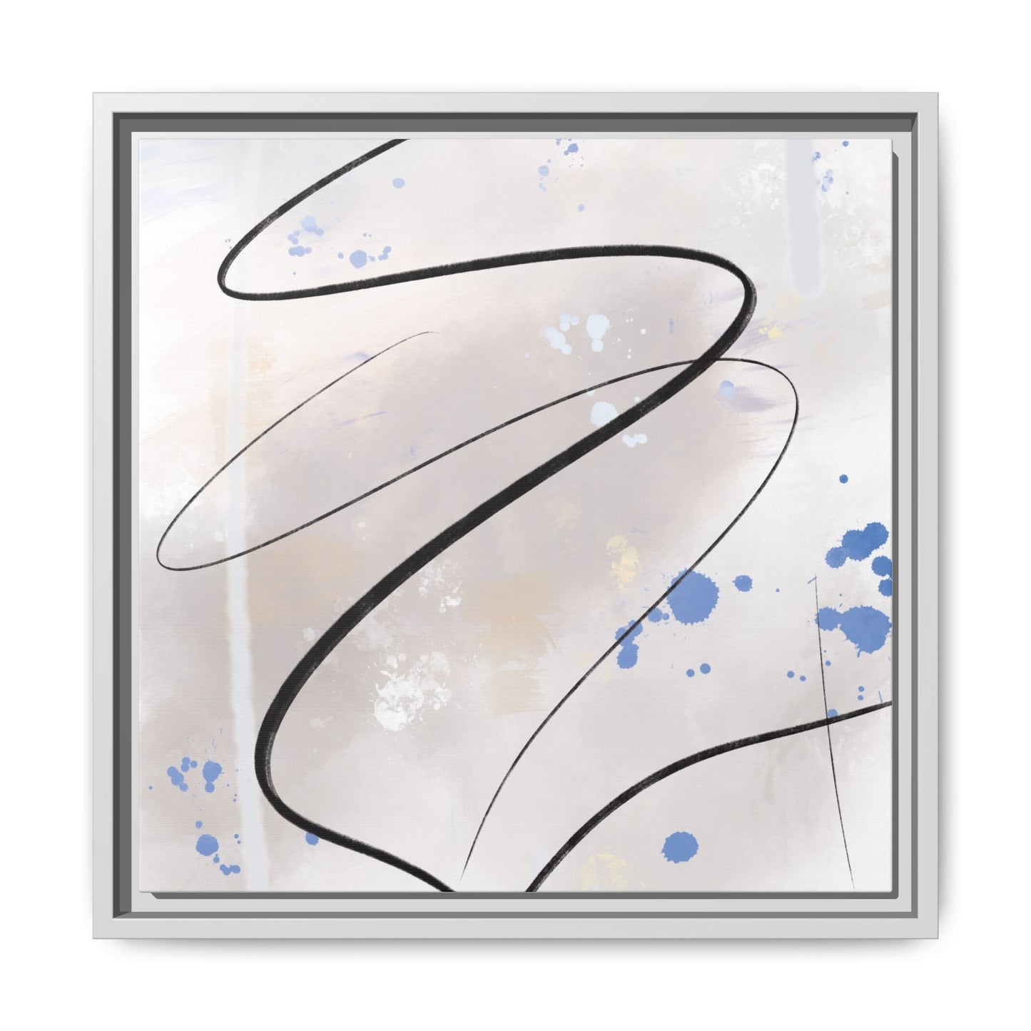 Framed Abstract Canvas Art - Modern Multi-Color Wall Decor