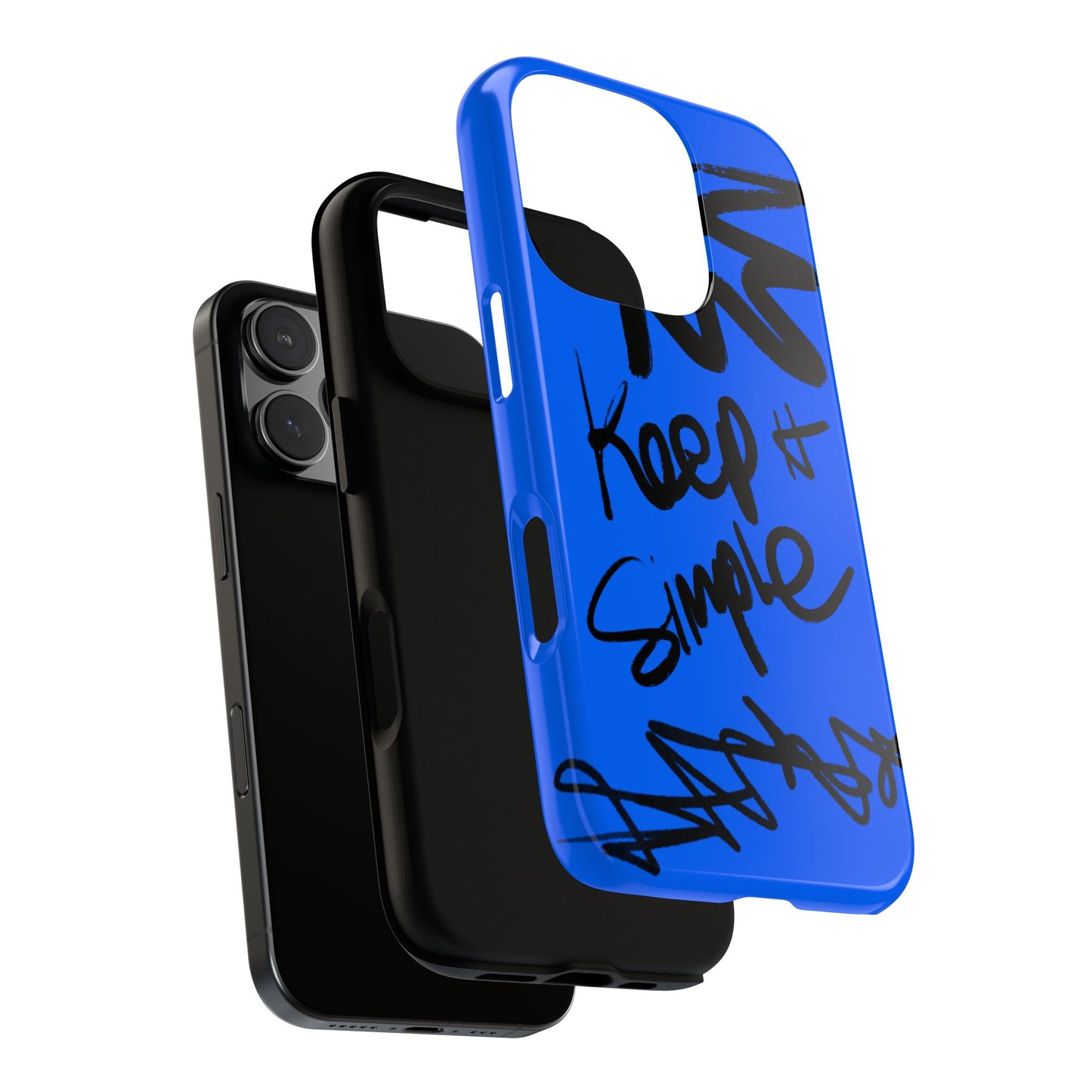 Stylish Phone Case - Keep It Simple Blue Design