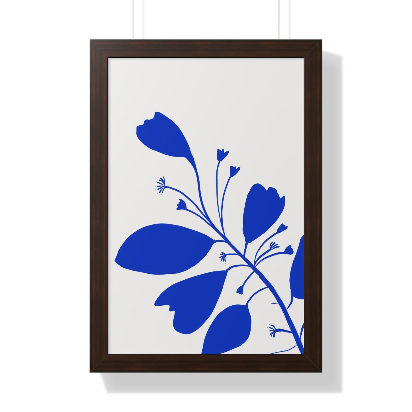Blue Botanical Framed Poster