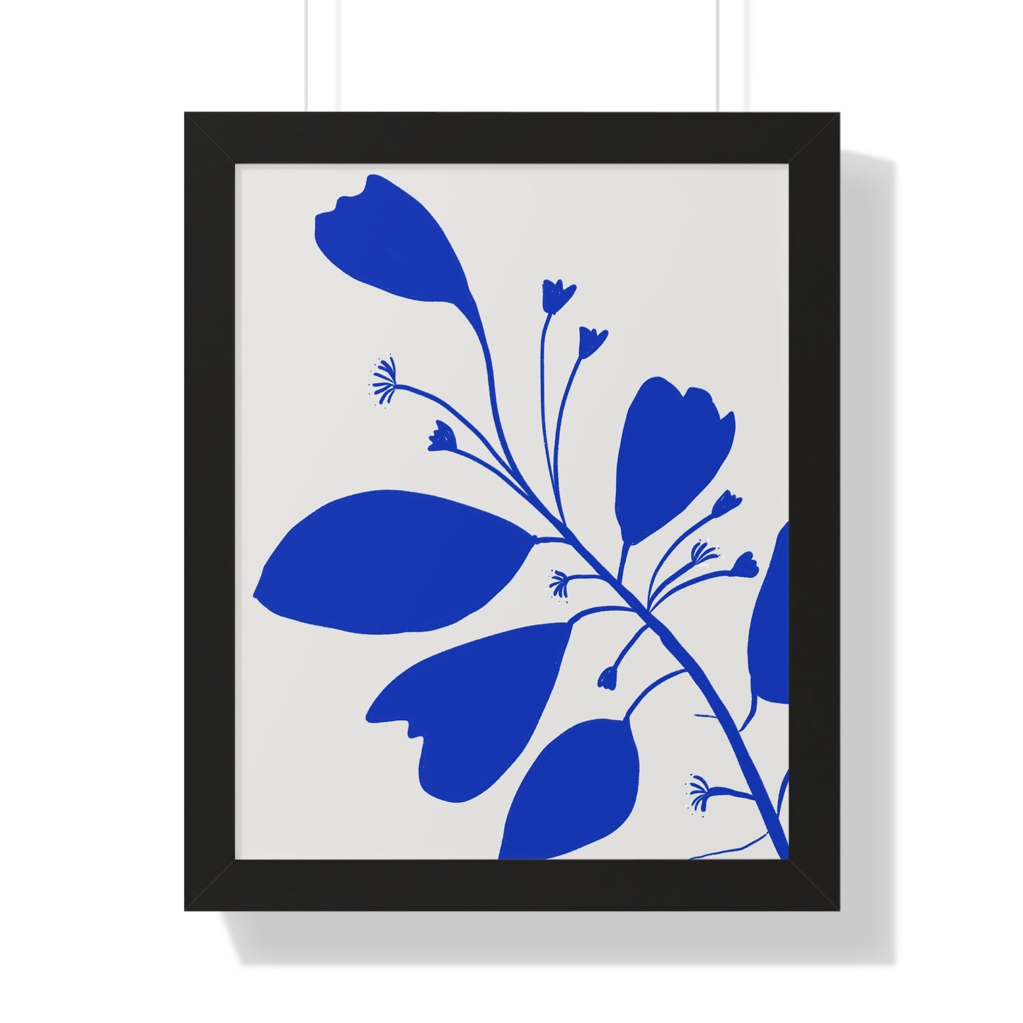 Blue Botanical Framed Poster