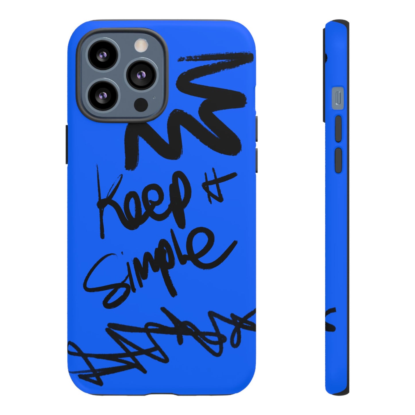 Stylish Phone Case - Keep It Simple Blue Design