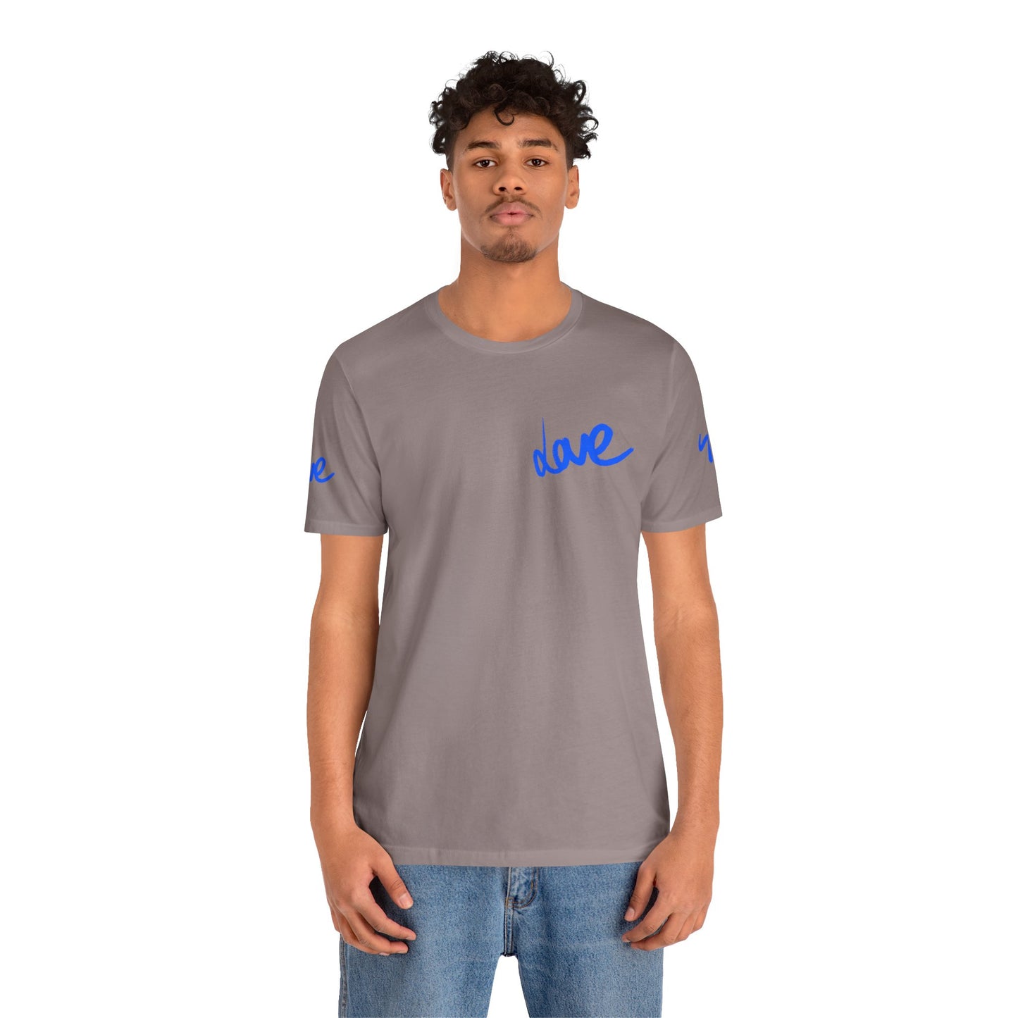 Casual Unisex Tee - Stylish 'dave' Graphic Short Sleeve Shirt
