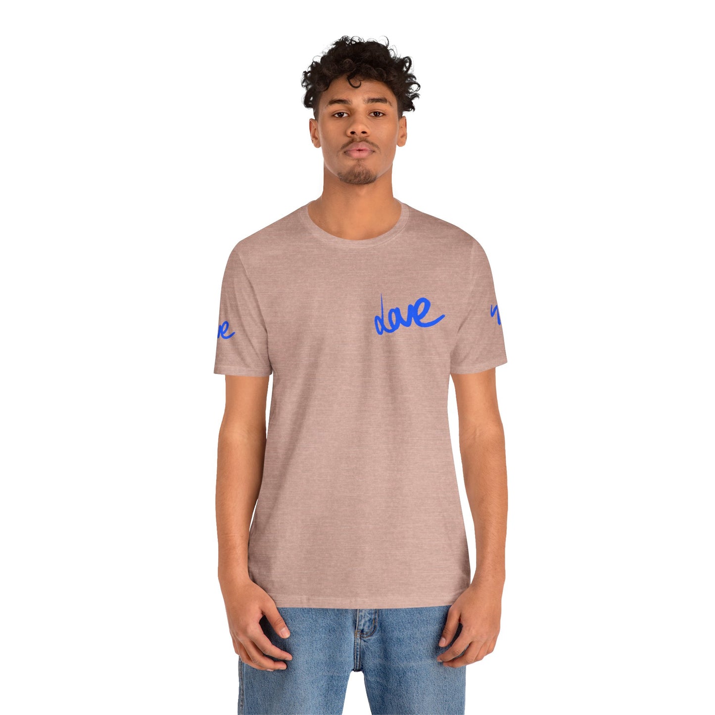 Casual Unisex Tee - Stylish 'dave' Graphic Short Sleeve Shirt