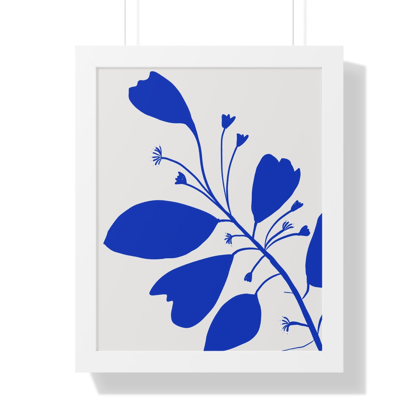 Blue Botanical Framed Poster