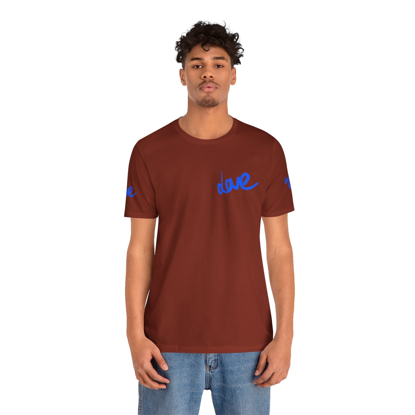 Casual Unisex Tee - Stylish 'dave' Graphic Short Sleeve Shirt