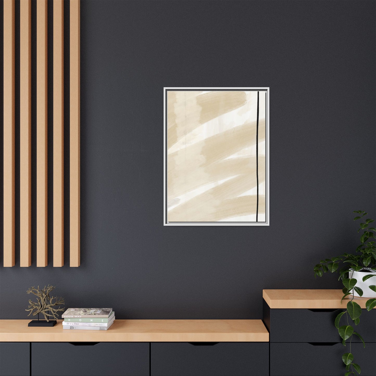 Modern Abstract Framed Canvas Art - Multi-color Wall Decor