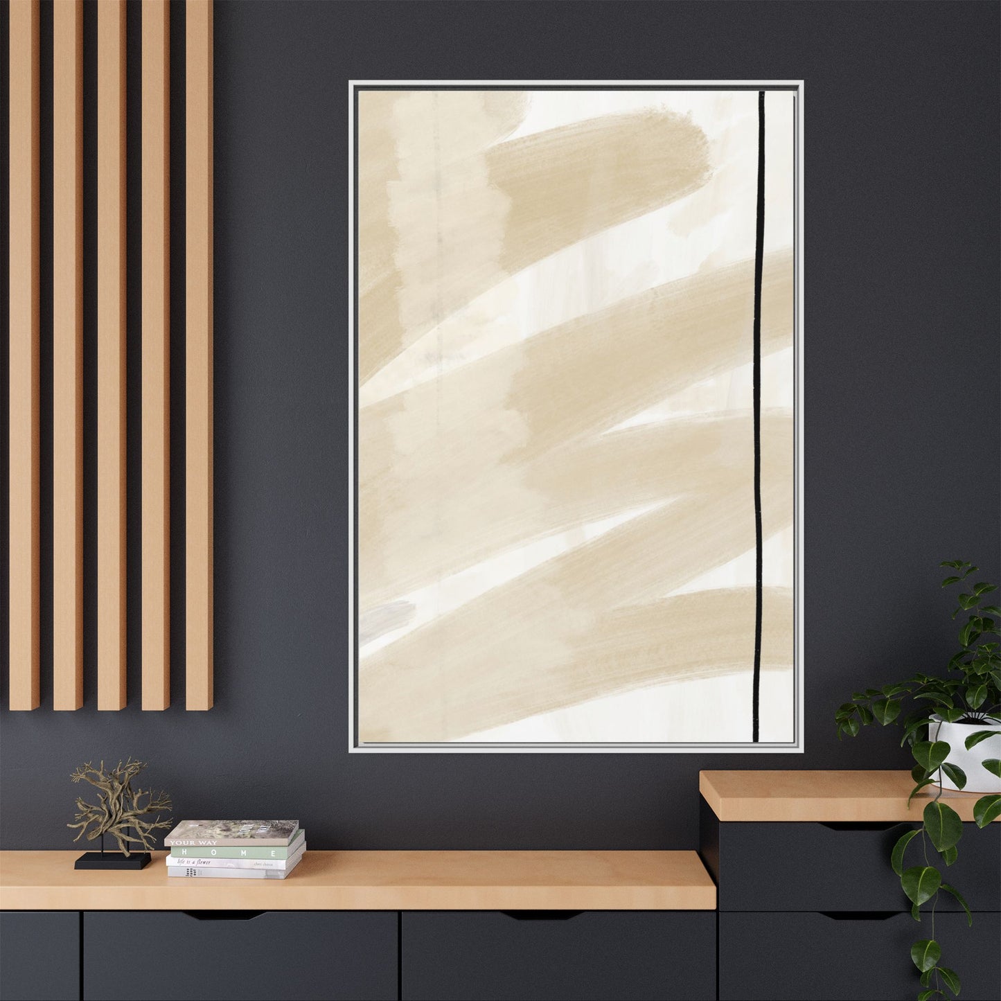 Modern Abstract Framed Canvas Art - Multi-color Wall Decor