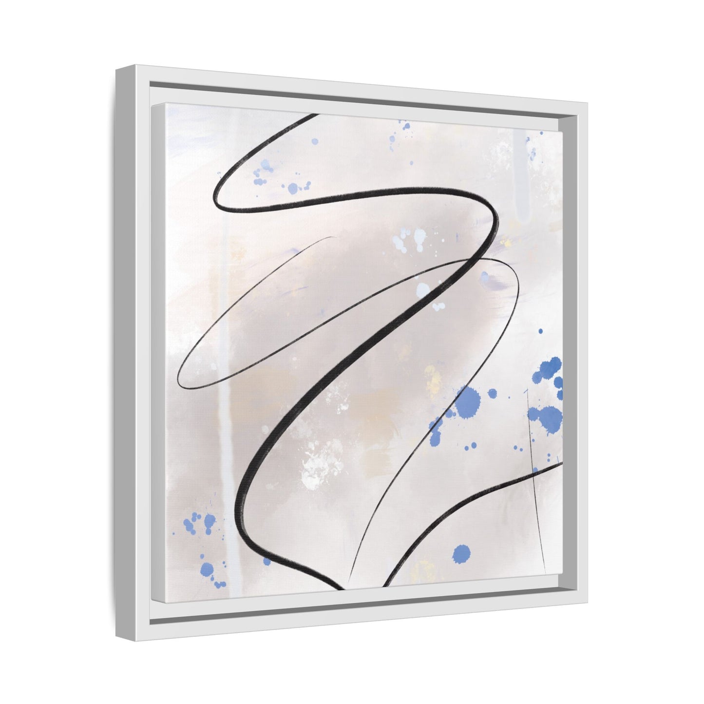 Framed Abstract Canvas Art - Modern Multi-Color Wall Decor