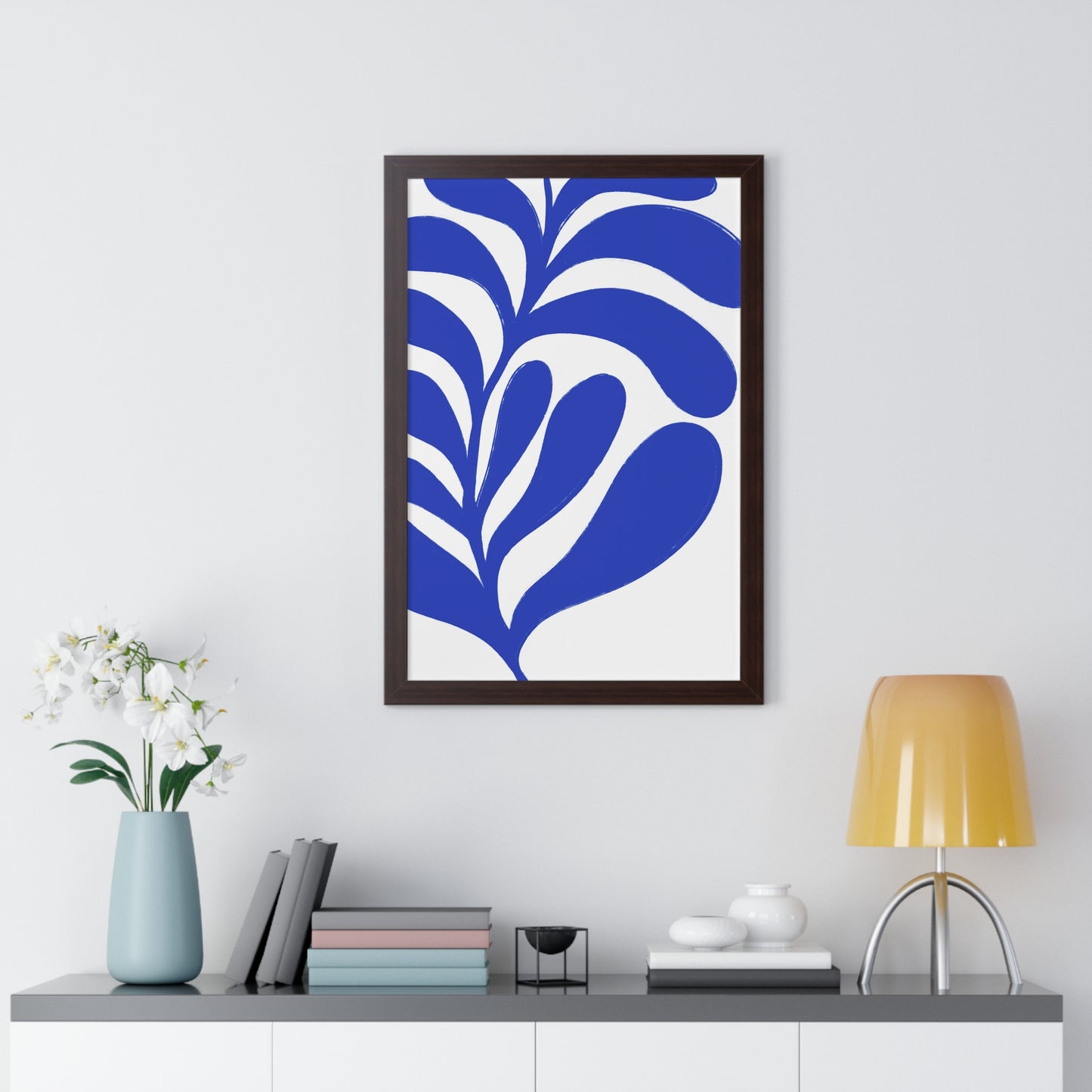 Botanical Blue Art Framed Poster