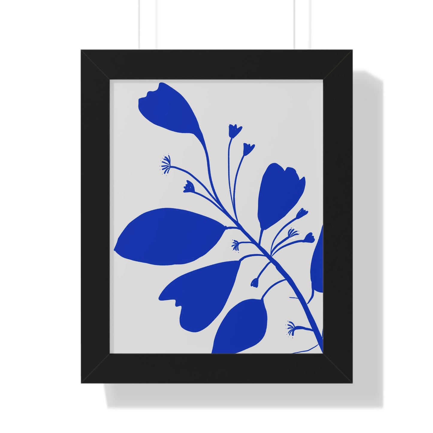 Blue Botanical Framed Poster