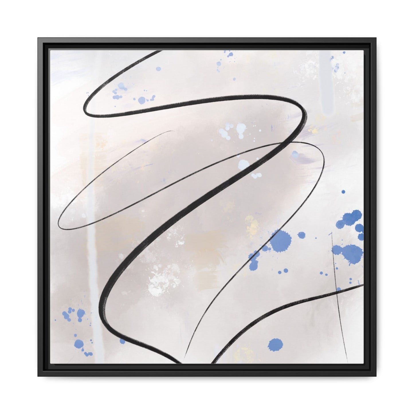 Framed Abstract Canvas Art - Modern Multi-Color Wall Decor