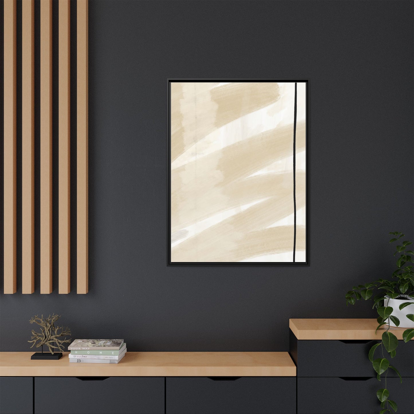 Modern Abstract Framed Canvas Art - Multi-color Wall Decor