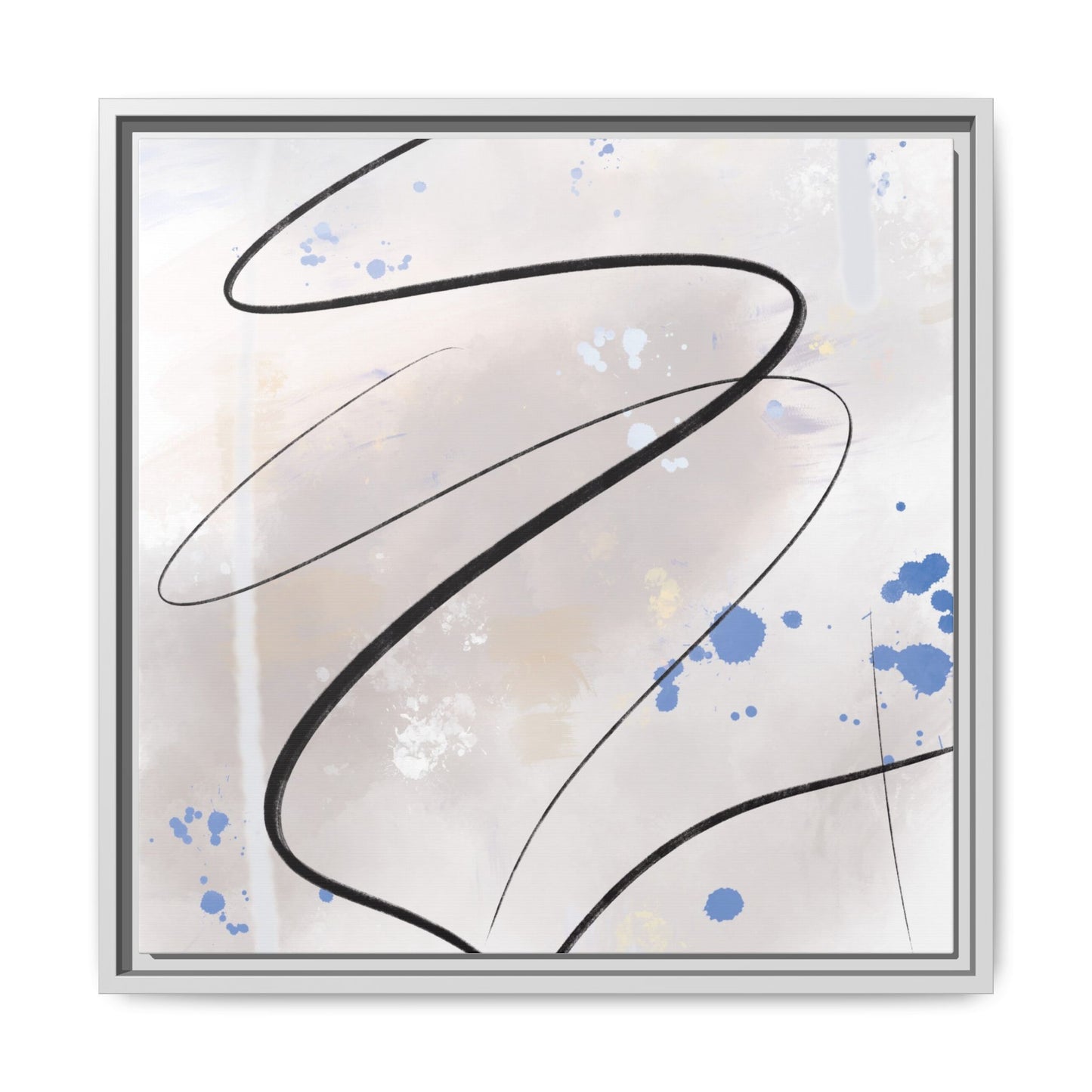 Framed Abstract Canvas Art - Modern Multi-Color Wall Decor