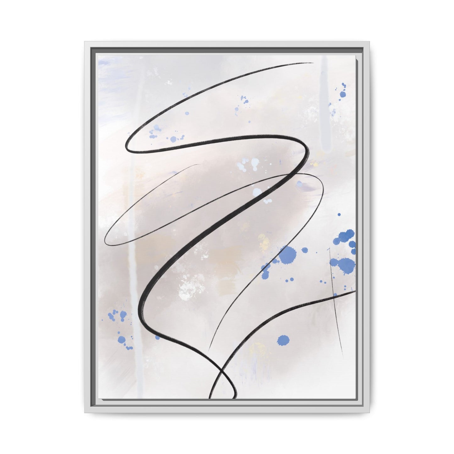 Framed Abstract Canvas Art - Modern Multi-Color Wall Decor