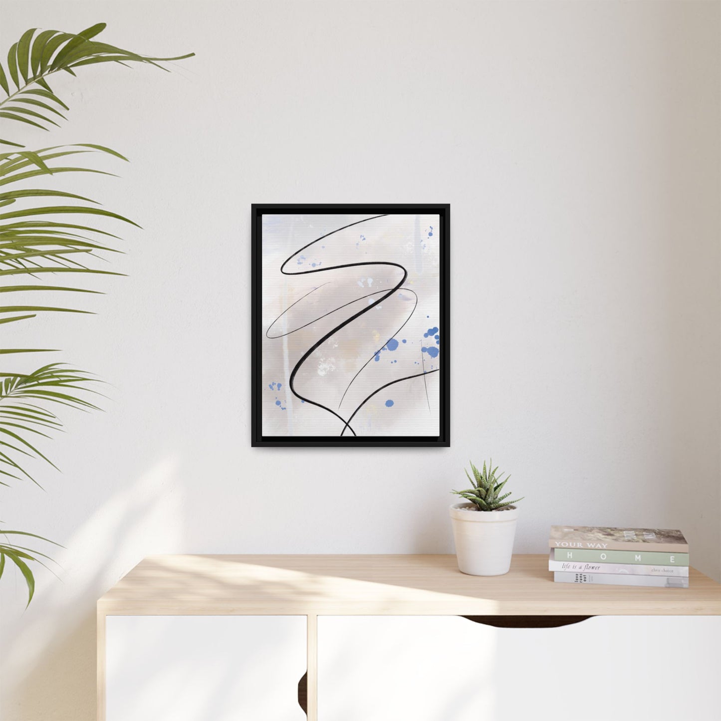 Framed Abstract Canvas Art - Modern Multi-Color Wall Decor