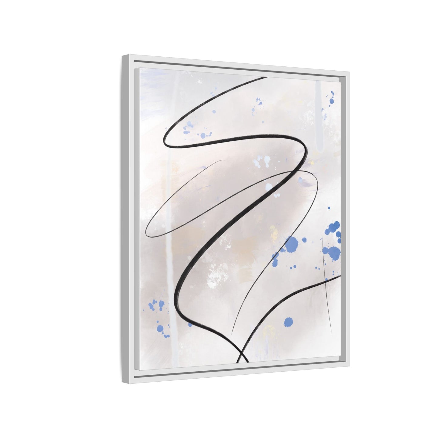 Framed Abstract Canvas Art - Modern Multi-Color Wall Decor